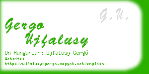 gergo ujfalusy business card