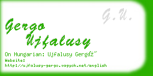 gergo ujfalusy business card